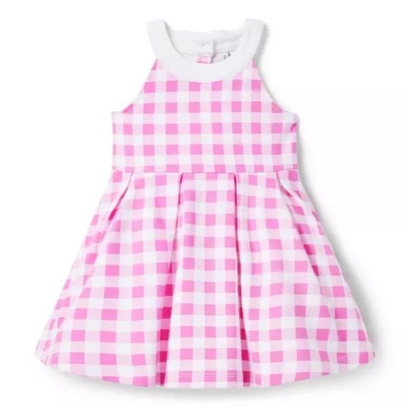 Janie and Jack Other - JANIE AND JACK PINK GINGHAM PONTE DRESS